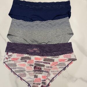 3 Victoria’s Secret Low Rise Hiphugger Panties Bundle - Medium - New